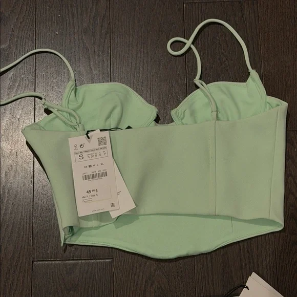 Zara mint green bustier skirt set XS/Small - Picture 3 of 4